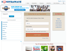 Tablet Screenshot of ilovegiveaways.com